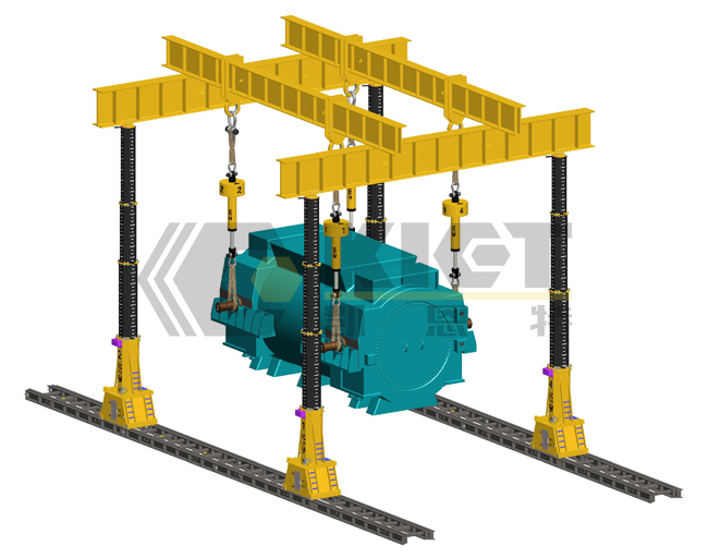 大型電機(jī)吊裝示意圖