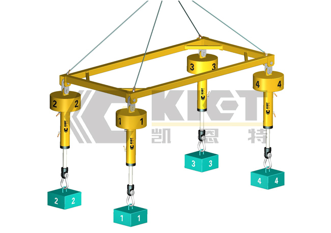 4臺吊裝平衡液壓油缸同步吊裝